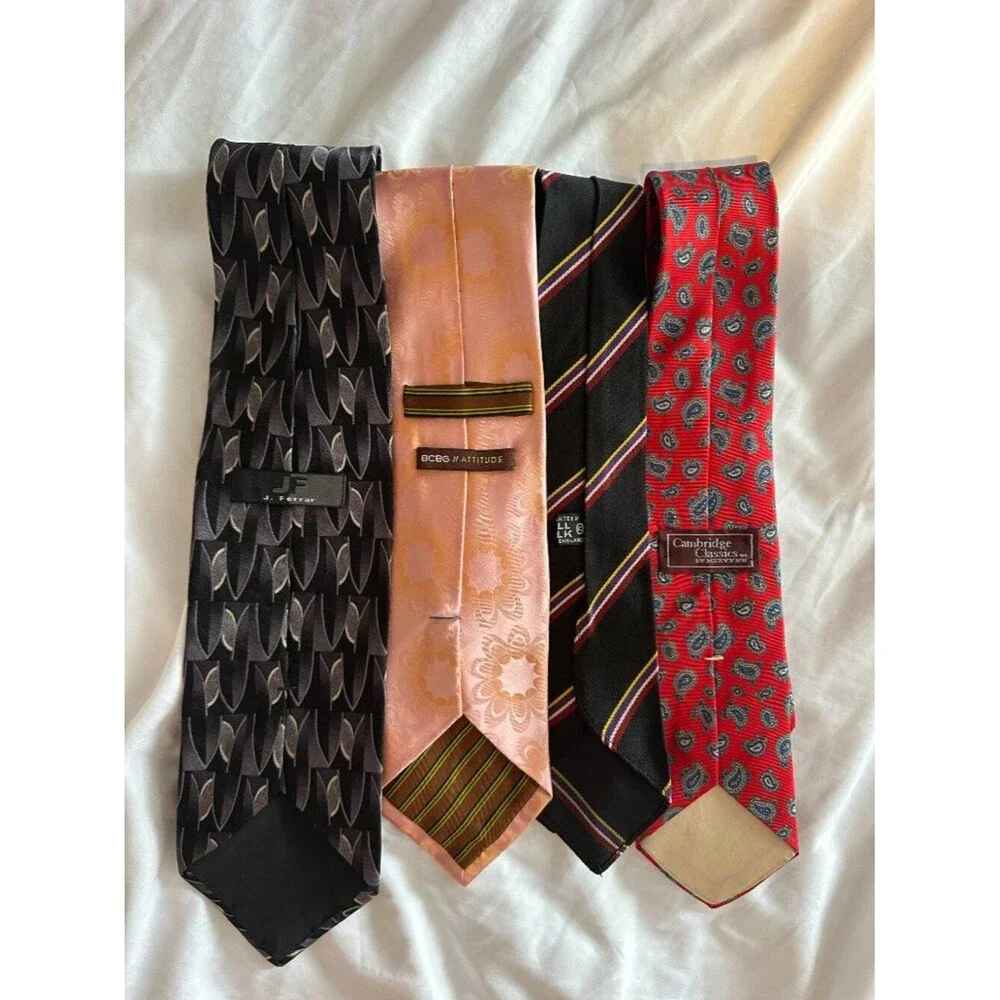 Vintage Silk Ties Lot 4 BCBG Cambridge Classics JF Ferrar British Style England - Picture 3 of 5